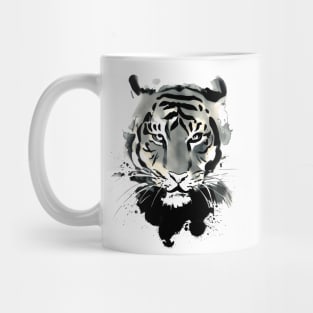 Japanese Painting of a Tiger Head Mug